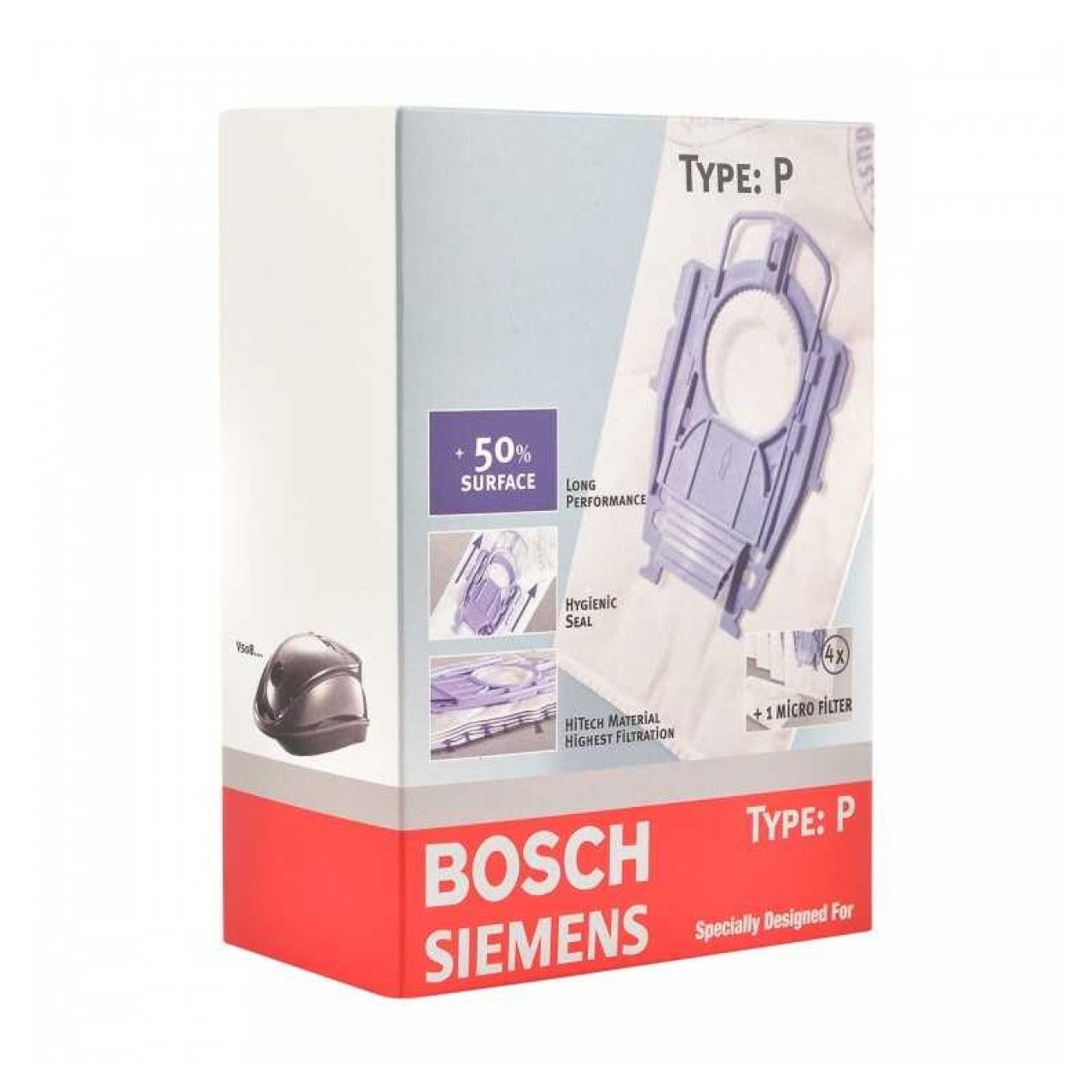 Bosch Süpürge Bez Torba P TİPİ 4'lü (İTHAL)